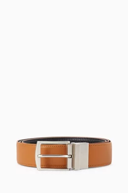 Buy Giorgio Armani Brown Reversible Belt in Leather for Men Online