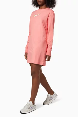 Pink Nike Dress Women's Sportswear Icon Clash Maxi Dress Pink Nike