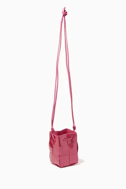 Buy Bottega Veneta Pink Mini Cassette Bucket Bag in