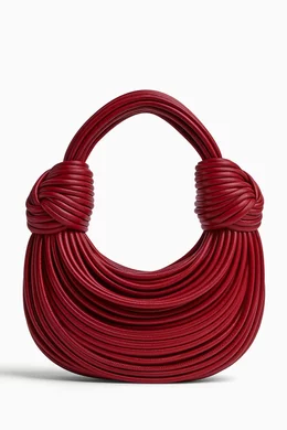 Buy Bottega Veneta Red Double Knot Bag in Tubular Nappa for Women 
