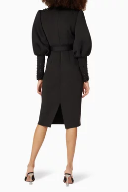 badgley mischka collection embellished long-sleeve scuba coat dress Badgley Mischka Badgley Mischka Collection Embellished Long-Sleeve Scuba  Coat Dress | Neiman Marcus