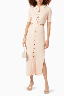 Buy Significant Other Orange Delta Knit Dress in Viscose for Women Online |  Ounass Kuwait