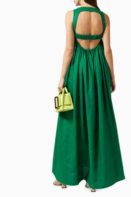 Buy Oroton Green Sun Dress in Cotton for Women Online | Ounass Kuwait