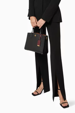 Buy Tory Burch Black Walker Small Satchel Bag in Leather for Women