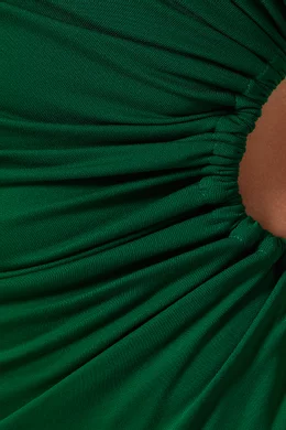 Buy HALSTON Green Bay Gown in Matte Jersey for Women Online Ounass Kuwait