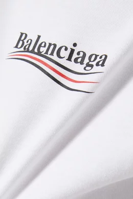 Buy Balenciaga White Political Campaign T-shirt in Vintage Jersey