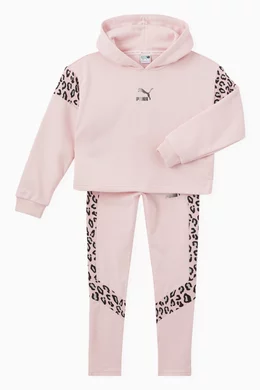 Buy Puma Pink Classics Summer Roar Hoodie in Jersey for Girls