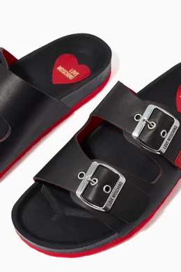 Leather Sandals Slippers Moschino Moschino Sandals Men