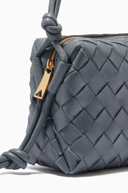 Buy Bottega Veneta Grey Loop Mini Crossbody Bag in