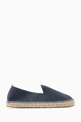 Buy Manebi Blue Hamptons Espadrilles in Suede for Men Online Ounass Kuwait