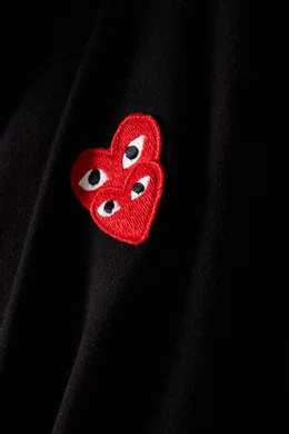 Buy Comme des Garçons PLAY Black Heart Logo Patch T-Shirt in