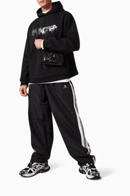 Buy Balenciaga Black Slime Wide Fit Hoodie in Heavy Fleece for Men