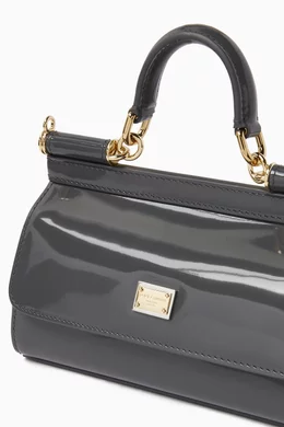Dolce & Gabbana Sicily Large Patent Leather Top Handle Bag