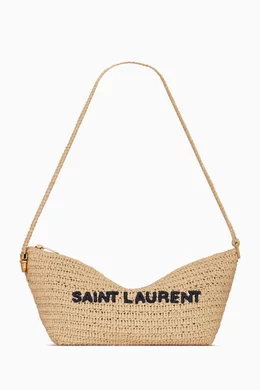 Buy SAINT LAURENT White La Rafia Crossbody Bag in Raffia for Men Online Ounass Kuwait