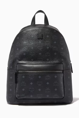 Mcm Stark Backpack Men MCM Stark Backpack Unisex Black Flannels