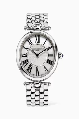 Buy Frederique Constant Black Classics Art Deco Oval Watch for Women Online Ounass Kuwait