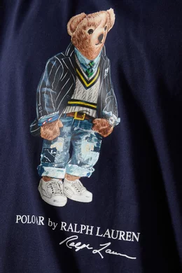 Polo bear hooded t shirt clearance