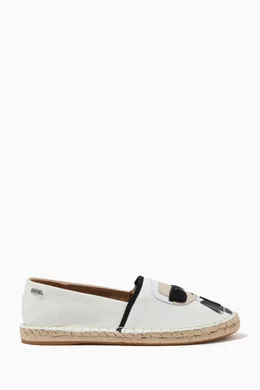 Buy KARL LAGERFELD Black Kamini Espadrilles in Canvas for Women
