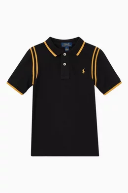 Buy Polo Ralph Lauren Black Tiger Polo Shirt in Cotton Pique for Boys Online Ounass Kuwait