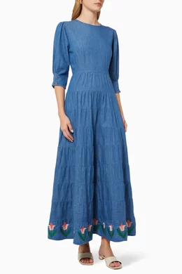 white christmas dresses Rocío Soft Denim Dress main image 1