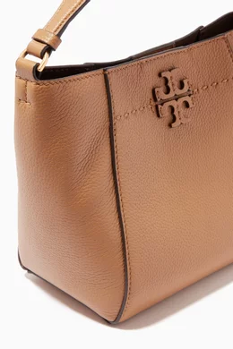 Buy Tory Burch Brown McGraw Small Bucket Bag in Leather for Women