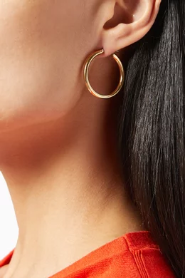 Buy Awe Inspired Yellow Hoop Earrings in 14kt Yellow Gold Vermeil