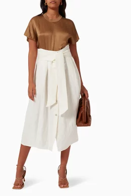 Vince button front skirt online