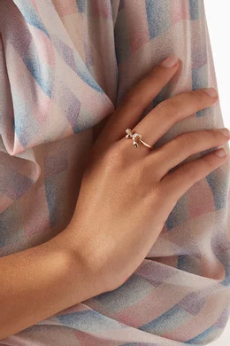 Buy Emporio Armani Rose Gold Bow Ring in Sterling Silver for Women