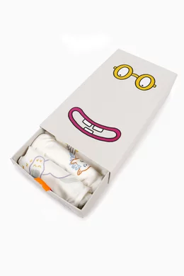 Buy Stella McCartney White Embroidered Animal Bodysuits in Cotton