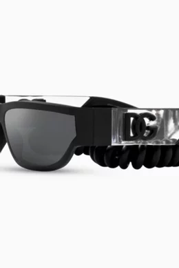 Buy Dolce & Gabbana Black Reborn to Live Sunglasses in  display picture 3
