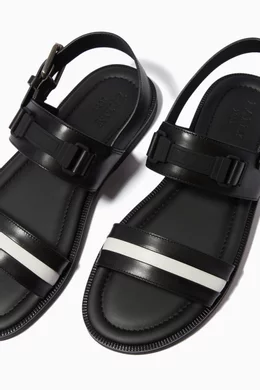 Men's bally leather sandals clearance