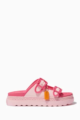 Buy Coach Pink Lucy Platform Sandals in Rubber for Women Online Ounass Kuwait