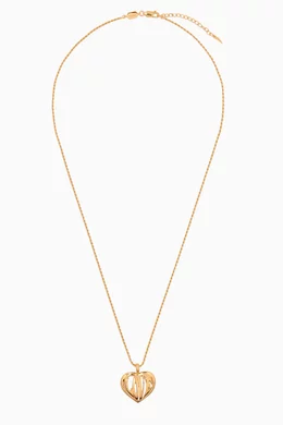 Buy Missoma Gold Love Heart Pendant Chain Necklace in 18kt Gold