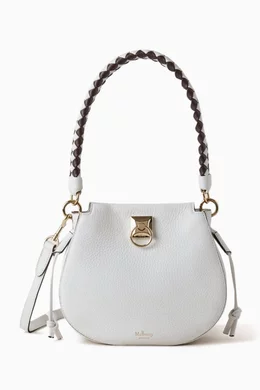 Buy Mulberry White Mini Iris Hobo Shoulder Bag in Heavy