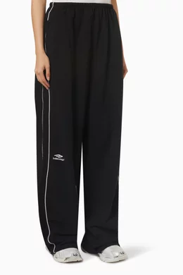 Buy Balenciaga Black 3b Sports Icon Tracksuit Pants in Jersey for UNISEX Online Ounass Kuwait