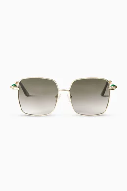 Buy Le Specs Gold x Missoma Aquarius Sphere Sunglasses in  display picture 3
