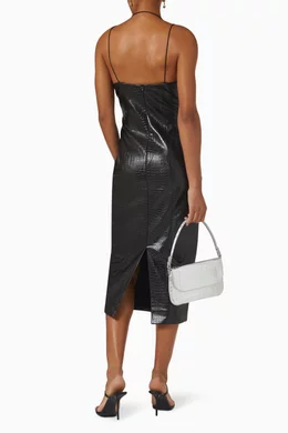 Buy Misha Black Tiffany Dress in Faux Leather for Women Online | Ounass  Kuwait