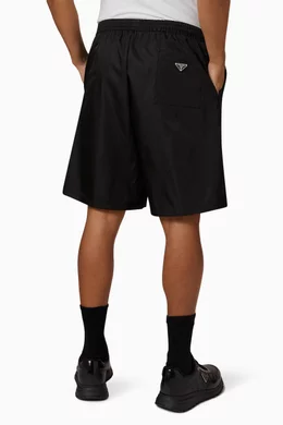 Buy Prada Black Bermuda Shorts in Re Nylon Gabardine for Men Online Ounass Kuwait