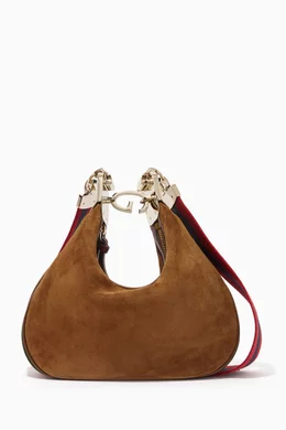 Buy Gucci Brown Attache Small Shoulder Bag in Suede for Women