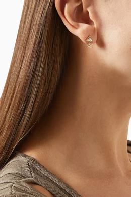 Buy Emporio Armani Gold EA Eagle Sentimental Earrings in Stainless