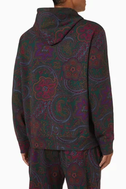 Buy Polo Ralph Lauren Blue Paisley Print Hoodie in Fleece for Men