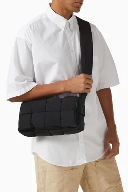 小物 Bottega Veneta mens bags cassette nylon Buy Bottega Veneta Black Cassette Bag in Padded Intrecciato Nylon