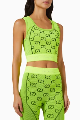 Buy Gucci Multicolour GG Sleeveless Top in Jersey Jacquard for