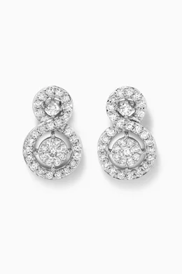 Buy Damas White OneSixEight Diamond Stud Earrings in 18kt White Gold for Women Online Ounass Kuwait