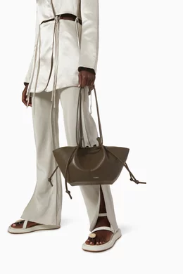 Buy YUZEFI Green Mochi Small Tote Bag in Bovine Leathe for Women - Main Image