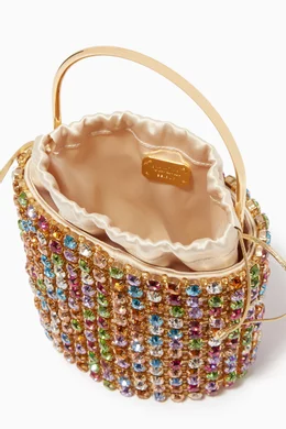 Buy VANINA Multicolour Les Nuances Bucket Bag in Crystals Glass