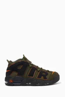 Buy Nike Green Air More Uptempo '96 Sneakers in Canvas for Men