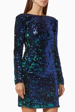 Buy Armani Exchange Multicolour Sequin-embellished Mini Dress for