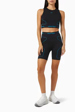 High Waisted Nike Biker Shorts And Crop Top Set Nike Women's