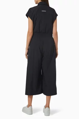 Buy Nike Black Swoosh Wide-leg Jumpsuit for Women Online Ounass